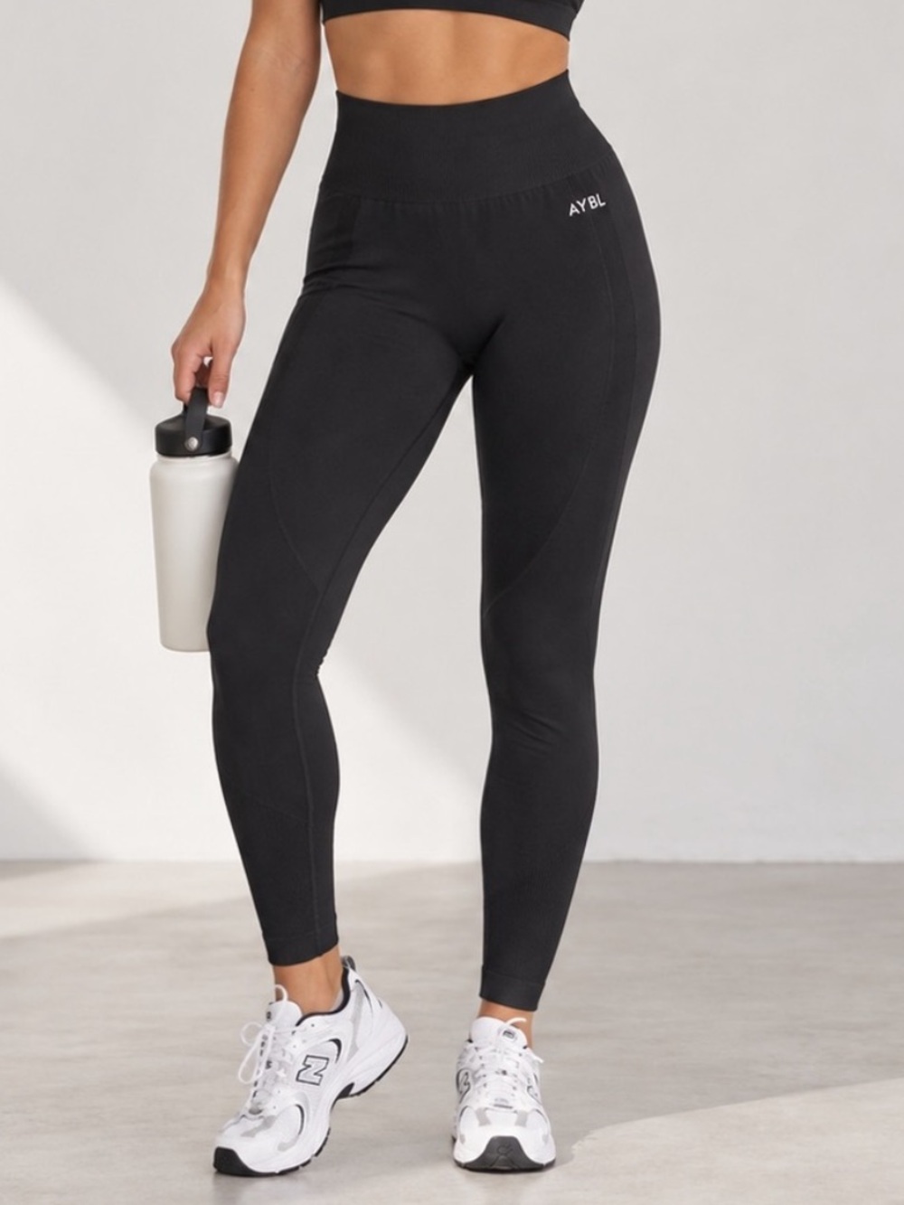 AYBL Seamless High Rise Compression Leggings XS Black
